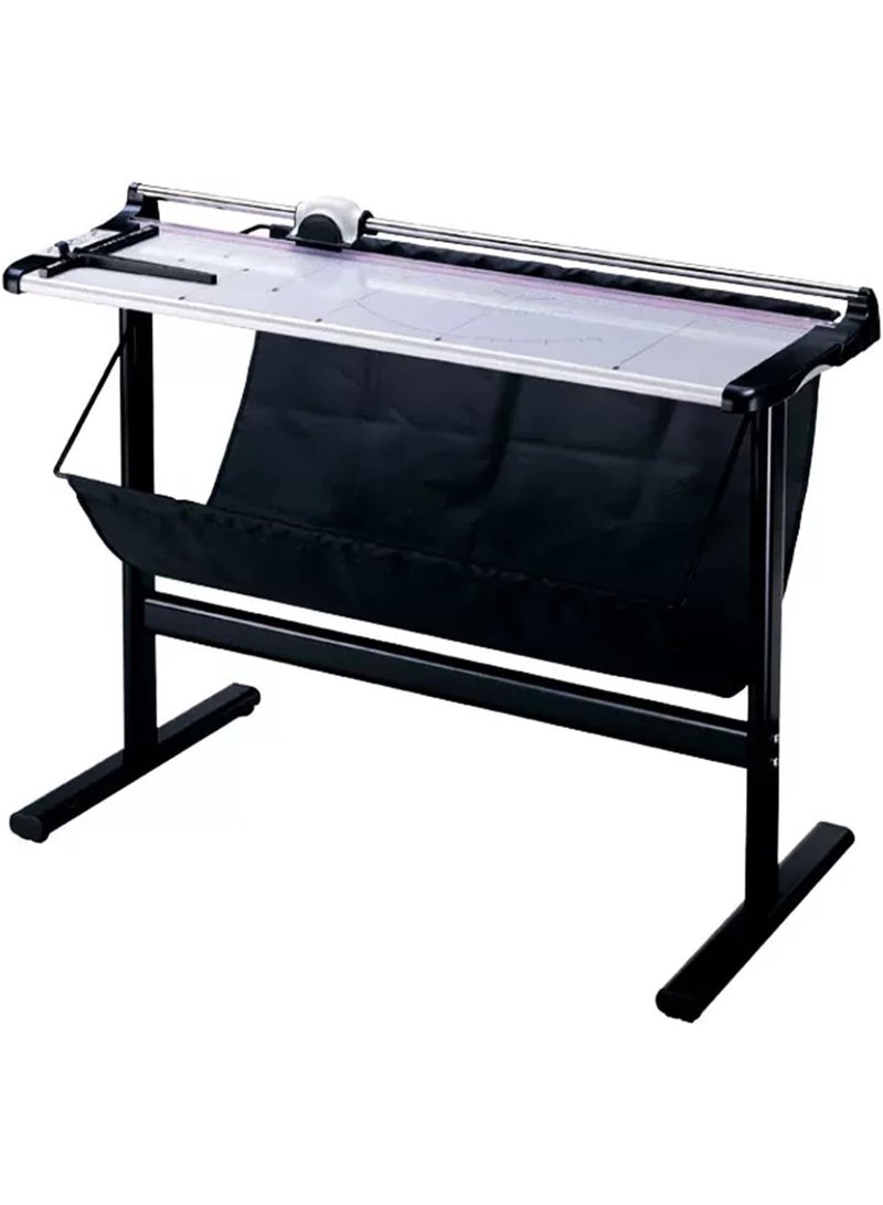Paper Trimmer Table, Rotary Paper Trimmer and Cutter, with Heavy Duty Floor Stand and Scale Ruler, 10 Sheet Capacity, for Photo Paper, Film, Office Paper, PVC - Image 1